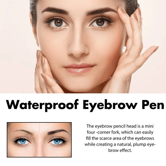 EELHOE Multi Color 4 Forks Eyebrow Pen Natural Plumping Eyebrow Waterproof Sweatproof Lasting Makeup Volumizing Eyebrow Pen