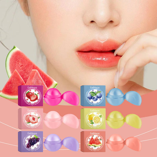 Eelhope 10g Fruit Moisturizing Lip Balm Hydrating Overnight Lasting Lip Plumper Reduce Lip Lines Repair Cracking Lips Care Balm