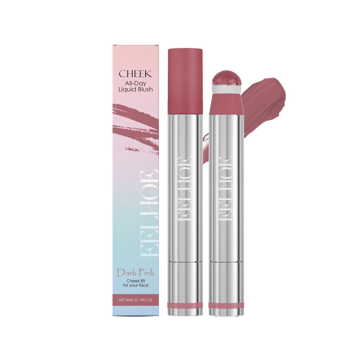 3 Colors Spin Brush Liquid Blush and Lip Gloss Moisturizing Matte Brightening Contour Highlighter Long-wearing Non-fading Makeup