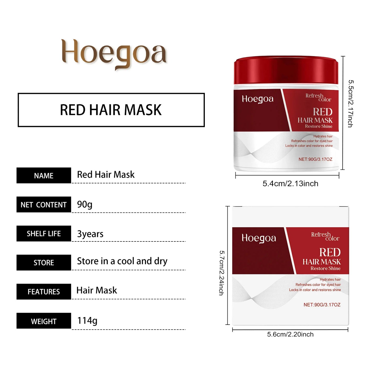 Hoegoa Hair Nourishing Mask Repair Damaged Hair Reduce Dryness Prevent Frizzing Enhance Shine Restroing Lasting Hair Care Mask