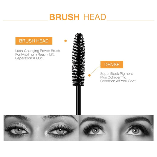 QIBEST Cosmetics 1/3/5 pcs Black Mascara Lengthens Eyelashes Extra Volume Waterproof Natural Lashes Female Professional Makeup