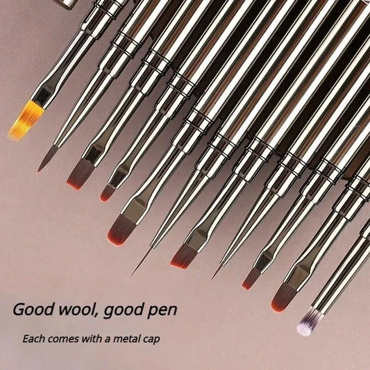 Nails Art Liner Brushes Elongated Lines Striping Drawing Painting 6/9/12/15/18/25mm Nail Design Pen Professional Manicure Tool