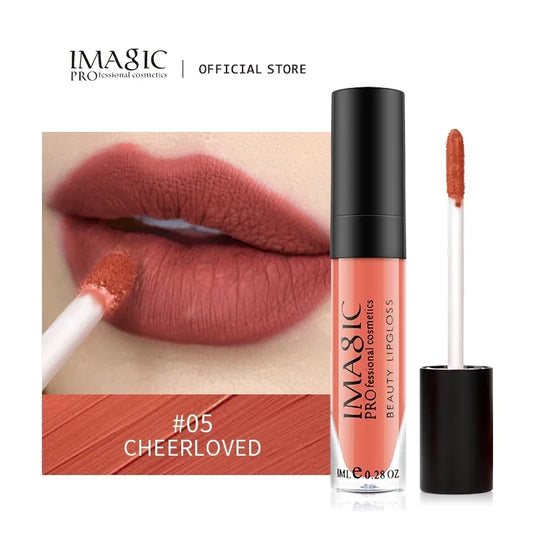 IMAGIC 1pcs matte Sexy 28 color Matte Lipstick lipgloss Waterproof Long Lasting Gloss Beauty makeup lip gloss fashion lip