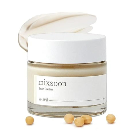 mixsoon Bean Cream - Intensive Moisture Face Cream For Smooth, Nourished Skin, Pore & Sebum Care - Korean Skincare For Glass
