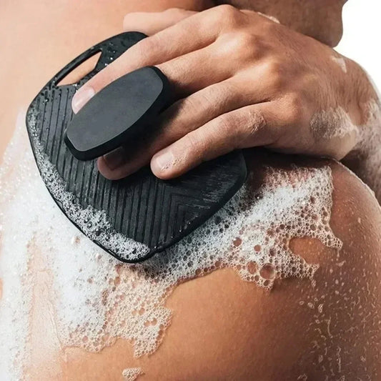 1pc Soft Silicone Exfoliating Brush Cleanser Manual Body Cleansing Scrubber Shower Gentle Massage Bath Brush Cleaning Tools