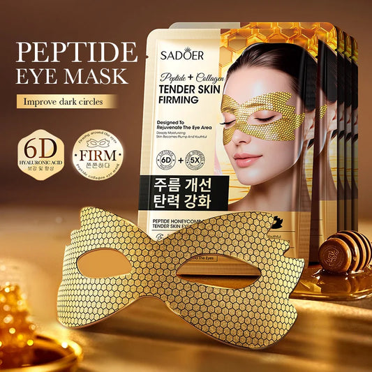 SADOER Caffeine Golden Peptide Eye Mask Anti Dark Circle Moisturizing Anti wrinkle Anti-aging Eye Patches Korean Skin Care