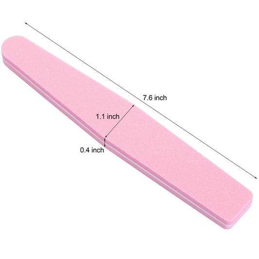 Nail buffer block sponge polished nail file, suitable for acrylic/natural nails, pink