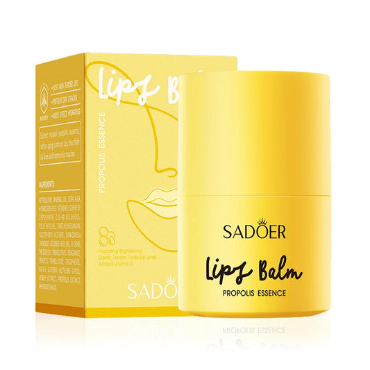 SADOER Honey Propolis Lipstick Plump Lips Moisturizing Nourishing Anti Wrinkle Lip Balm Lip Plumper Cream Lips Skin Care