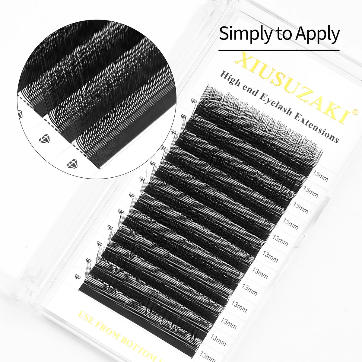 XIUSUZAKI L/LU/M Curl U-Shaped YY 3D 4D 5D Eyelash Extensions U Lashes Extension Mink Premade Volume Fans False Eyelashes