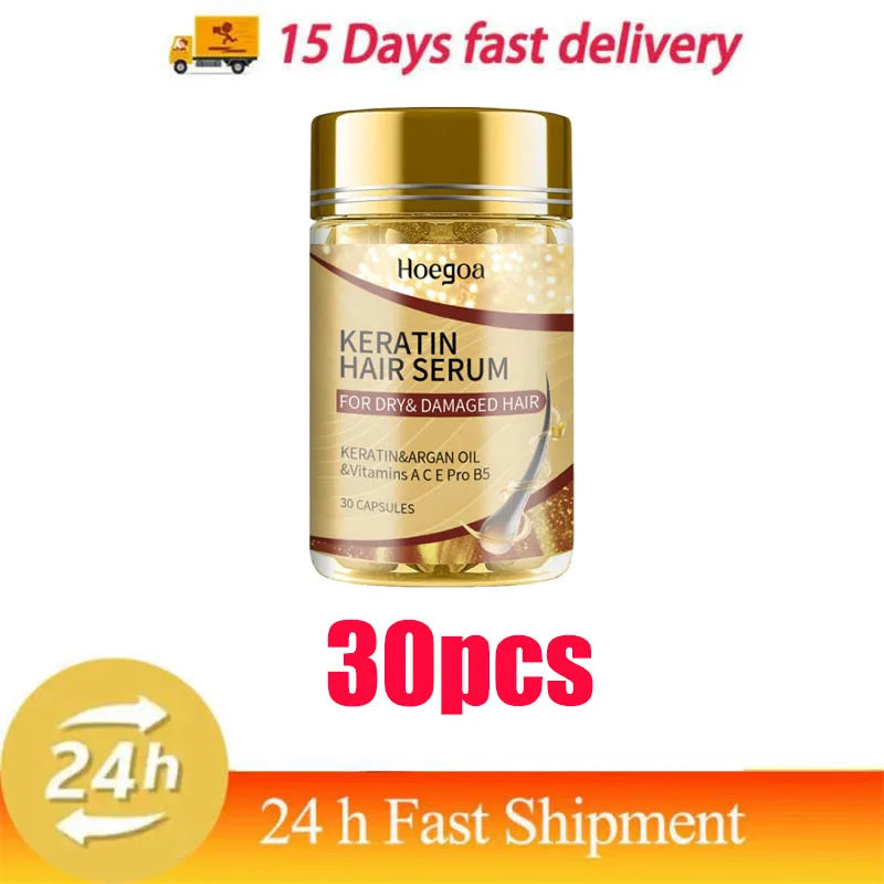 Magic Hair Vitamin Capsule Keratin Oil Fast Restore Hair Soft Smooth Shiny Deep Moisturizer Frizzy Dry Scalp Hair Care Products