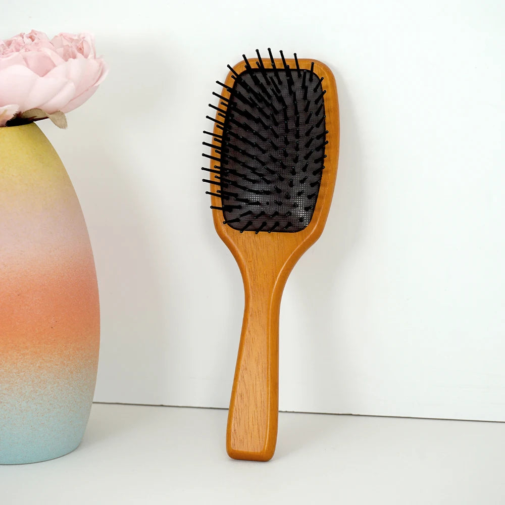 Wooden Paddle Hair Brush Set Scalp Massage Anti -static Detangling for All Hair Types Daily Styling & Grooming