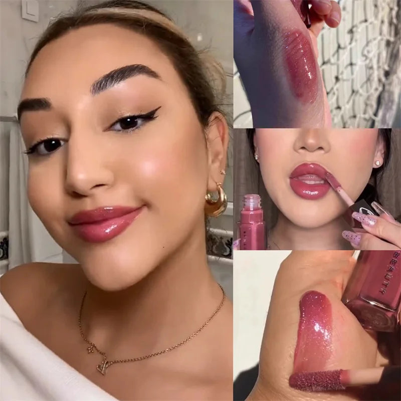 Fenty Beauty Lip Gloss Lipstick Water Gloss Highlight Mirror Lasting FUSSY HEAT RIRI Sparkling Charming Moisturizing Lip Care