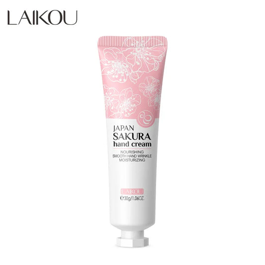 LAIKOU Sakura Hand Cream Whitening Wrinkle Removal Anti-crack Moisturizing Greasiness Intensive Repair Hand Gream 30g