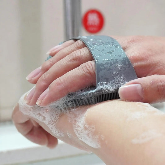 Soft Silicone Body Scrubber Exfoliating Brush Cleanser Manual Body Cleansing Scrubber Shower Massage Brushes Bathroom Accessorie