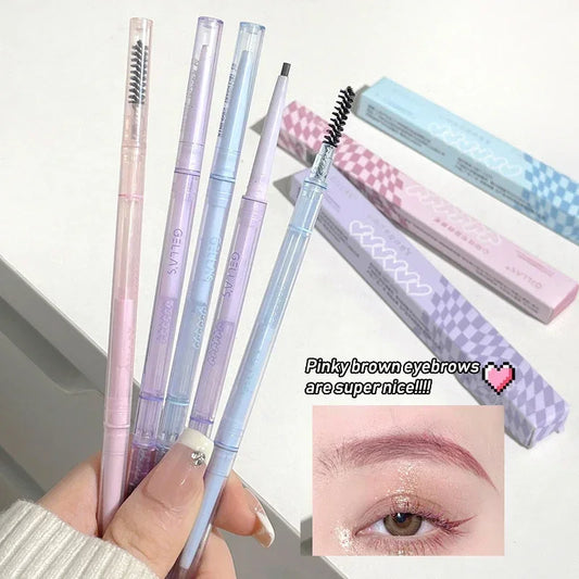 Natural Makeup Double Heads Eyebrow Pencil Waterproof Long-lasting Colourful Transparent Eyebrow Pen Brow Enhancer Drawing Tool
