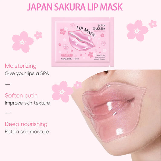 LAIKOU 5/10pcs Lip Mask Lip Care Moisturizing Hydrating Repair Lighten Lip Lines Gel Patch Lips Pad Patches Care Products
