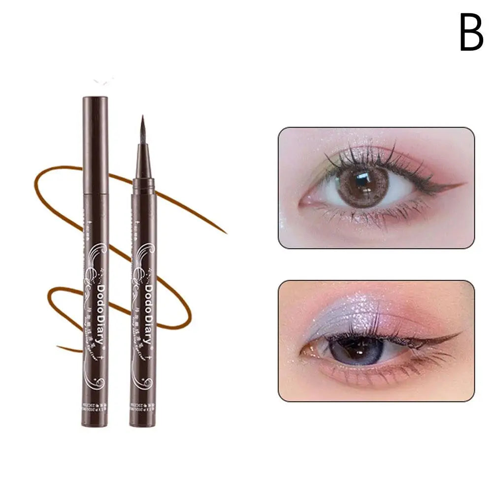 New Black Brown Color Liquid Eyeliner Pen Waterproof Long-lasting Natural Eye Liner Pencil Fast Dry Soft Texture Makeup Tools