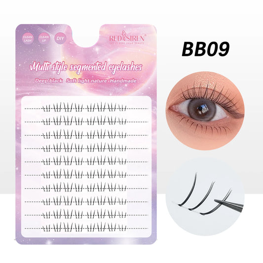 REDSIREN 10Rows Under Eyelash Large Capacity Cluster Lashes Korean Makeup Natural Look Bottom Lashes