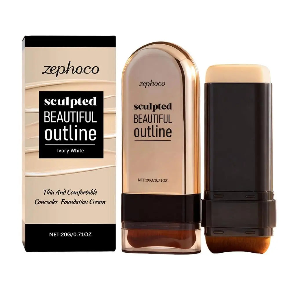 20g Zephoco Seulpted Beautiful Outline Foundation Stick Full-effect Concealer Dark Circles Repairing Stick For All Skin Types