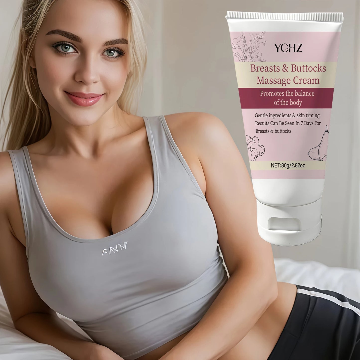 Fast-Acting Butt-Lifting Cream, Containing Vitamin E Ingredients — Instant Butt-Lifting and Firming Massage Gel, Suitable for All Skin Types, Moisturizing and Plumping Cream, Designed Specifically for Butt Shaping and Care