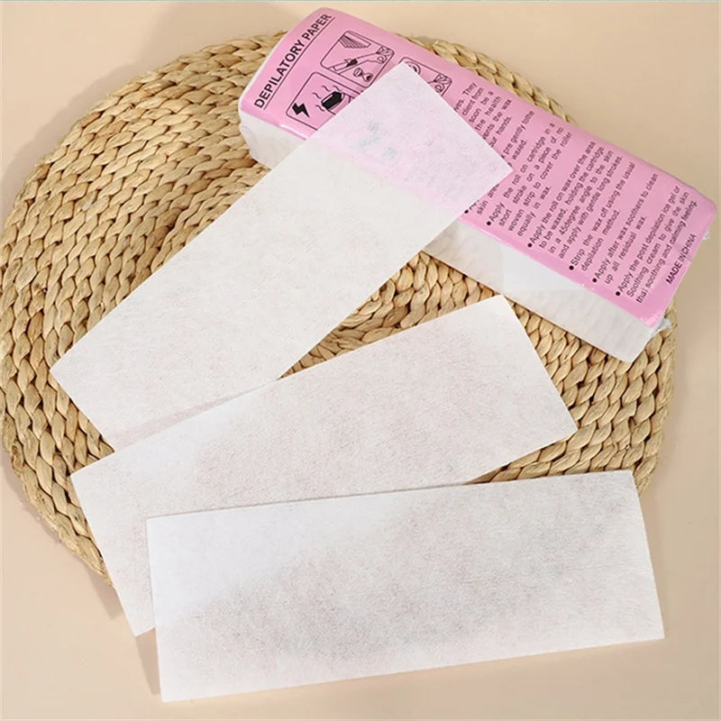 High Quality 1 Roll 50m 100m Nonwoven Wax Strips For Hair Removal Body Cloth Hair Remove Wax Paper Rolls Hair Removal Epilator