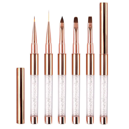 NEW 1/5 PCS Nail Brush for Manicure Art Brush Acrylic Nail Salon Brush Gadgets Nail Supplies for Professionals ZJS01