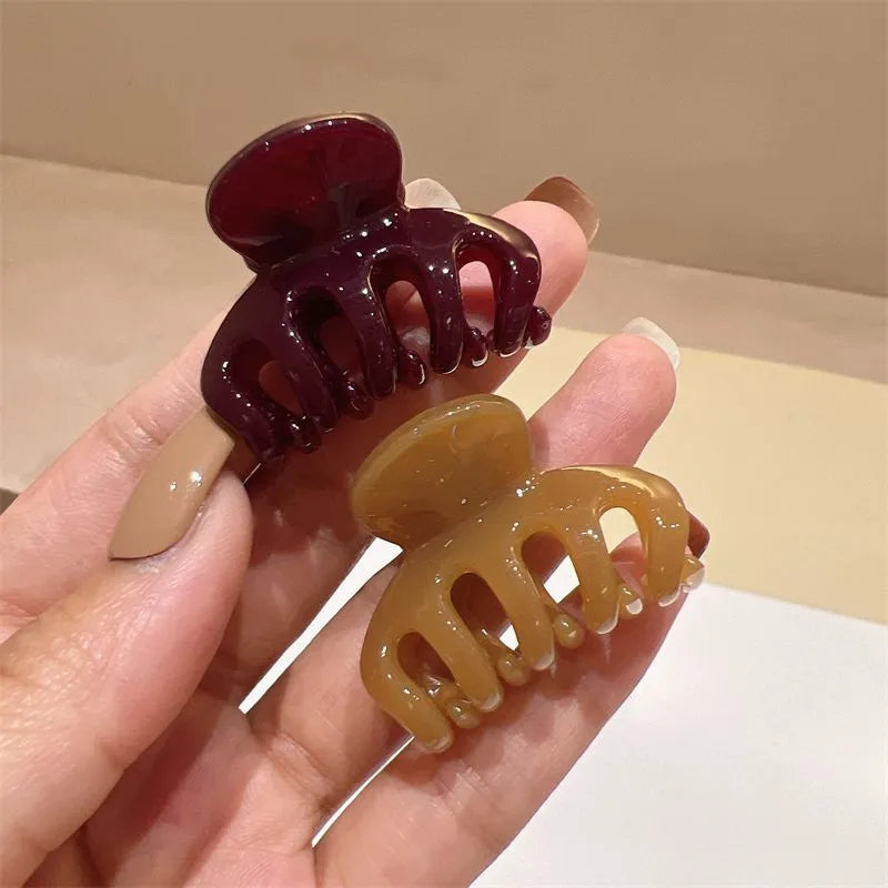 Elegant Solid Small Pumpkin Hair Claw For Women Girls Sweet Hair Ornament Claw Clip Hairpin Hair Clip Fashion Hair Accessories