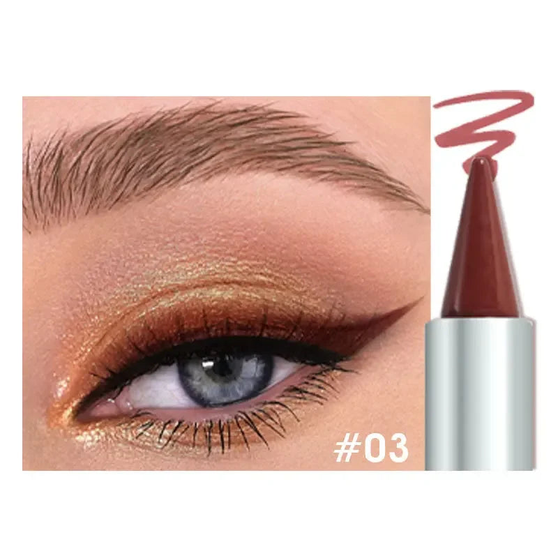 Coffee Brown Velvet Eyeliner Stick Matte Waterproof Long Lasting Eyeshadow Eyeliner Gel Pen Smooth Quick Drying Eyeliner Cream