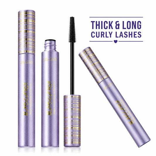 Life Girls Waterproof Mascara Lengthening Volumizing Curling Black Mascara Smudge Proof Long Lasting Thick Lashes Eye Makeup