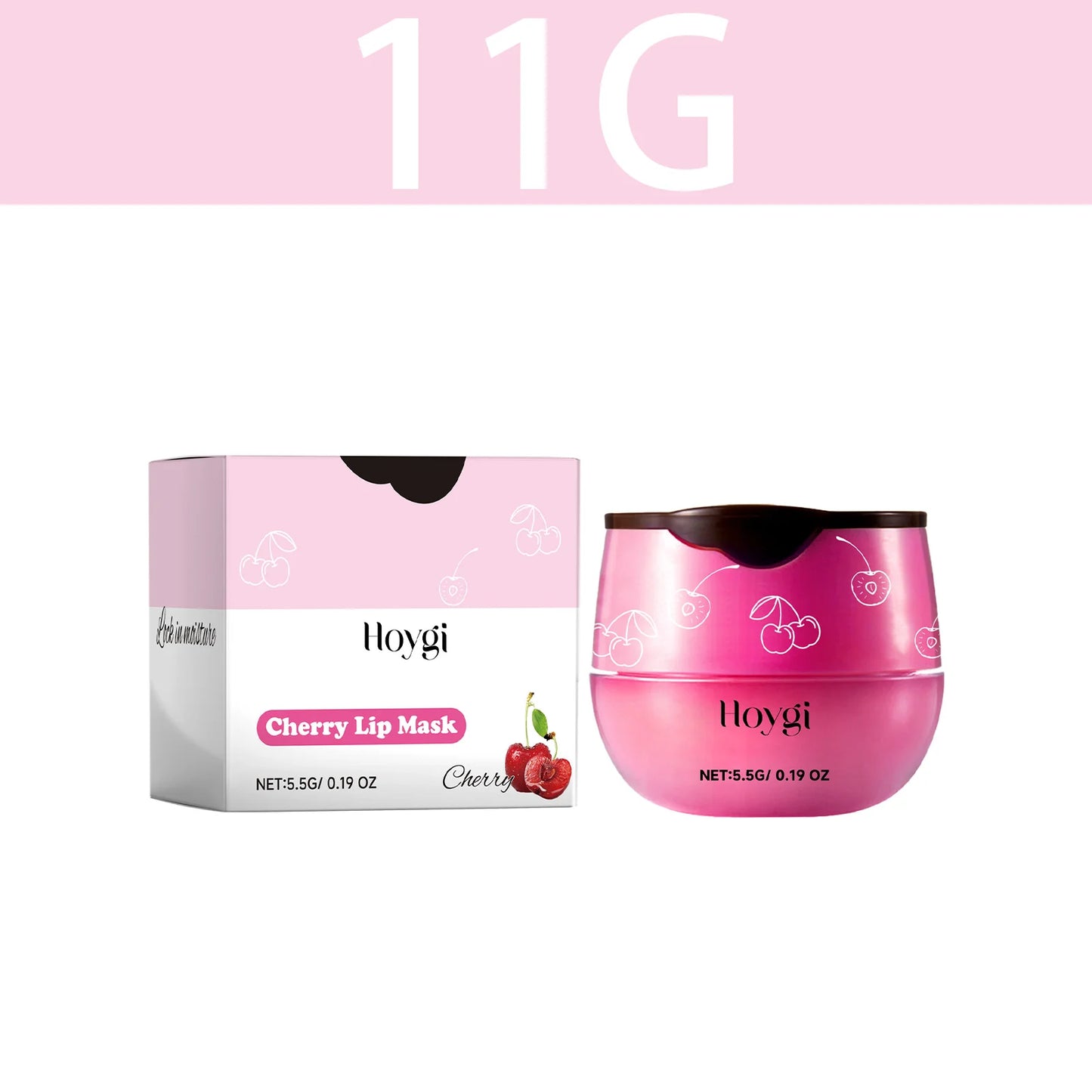 HOYGI Cherry Beeswax Lip Sleep Mask Deep Hydration Nourishing Repair Lips Balm Night Sleeping Maintenance Moisturizing Lip Care
