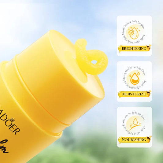 SADOER Honey Propolis Lipstick Plump Lips Moisturizing Nourishing Anti Wrinkle Lip Balm Lip Plumper Cream Lips Skin Care