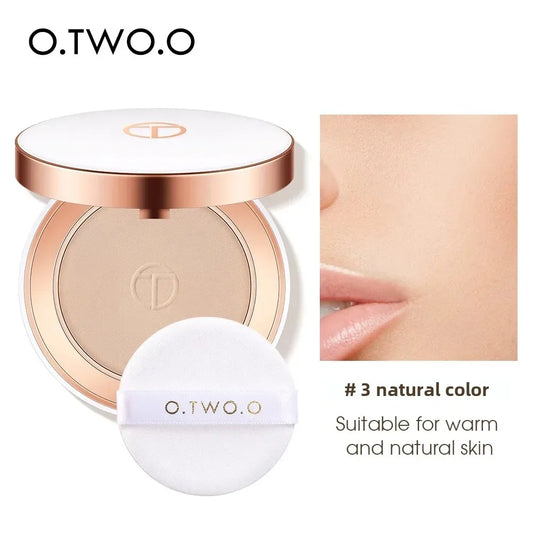 O. TWO. O Silky Soft Lightweight Setting Powder Concealing Pressed Finishing Powder Oil-Control, Brightening Face Powder