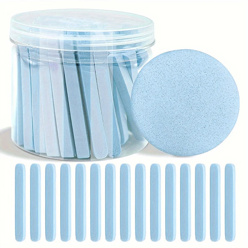 Compress Face Wash Puff with Storage Box Facial Cleansing Sponge for Makeup Remover Round Face Wash Sponge Skincare Beauty Tool