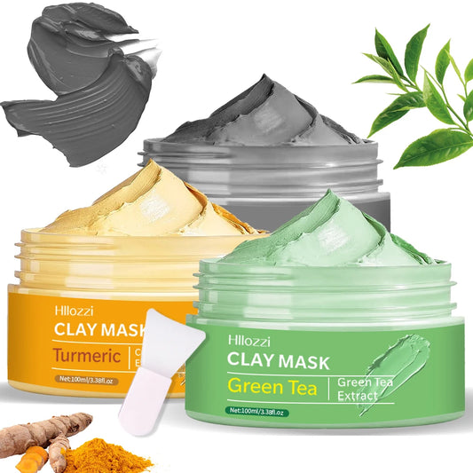 A variety of clay masks, green tea, turmeric, Dead Sea mud, whitening and hydrating, deep cleansing of pores, oil control and mo