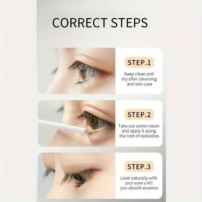 Natural Dense Eyelash Essence - Nourishing formula to plump and curl eyelashes, eye makeup gel mascara