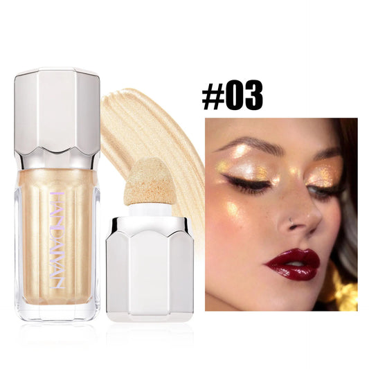 Facial Body Liquid Highlighter Contouring Brightening Makeup Long Lasting Shimmer Moisturizing Highlight Eyeshadow Blush Liquid