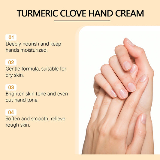 Turmeric & Clove Hand Cream, Moisturizing & Nourishing Hand Care, Hydrating Treatment for Dry Hands