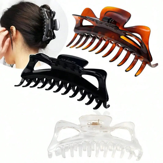 One large hair clip is designed for thick and long curly hair on women, hair claw clips for girls, and long-lasting styling larg