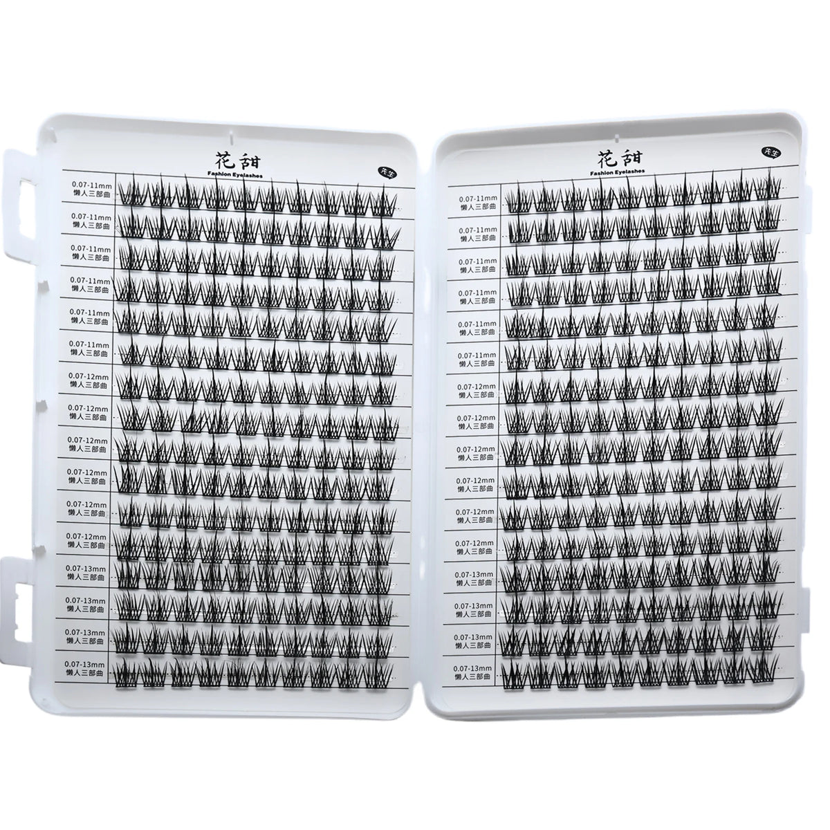 Lazy Trilogy Lash Book Mixed Length 7-13mm Lash Clusters D Curl Individual Cluster Lashes DIY Eyelash Extensions Large Capacity