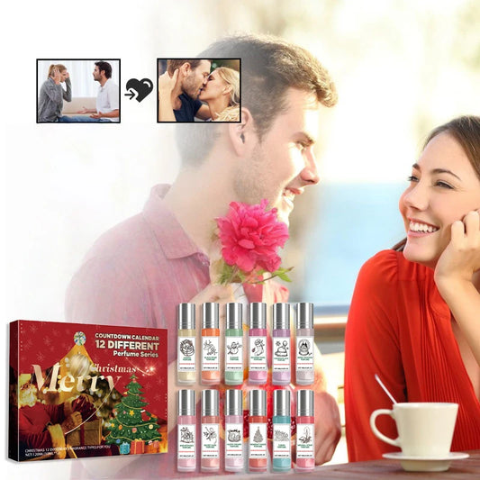12 Pheromone Fragrance Perfume Gift Sets Christmas Countdown Warm Christmas Advent Calendar Natural Fragrance Gift For Women