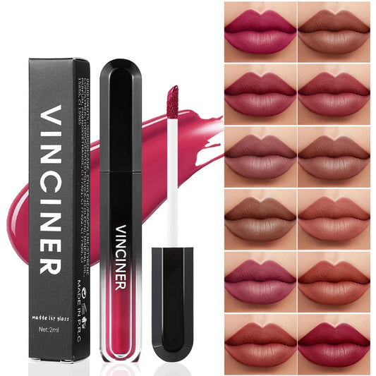 Not Easy To Fade Lip Gloss Punk Smoky Dark Brown Matte Lip Glaze Velvet Coffee Liquid Lipstick Long Lasting Makeup Sexy Lip Tint