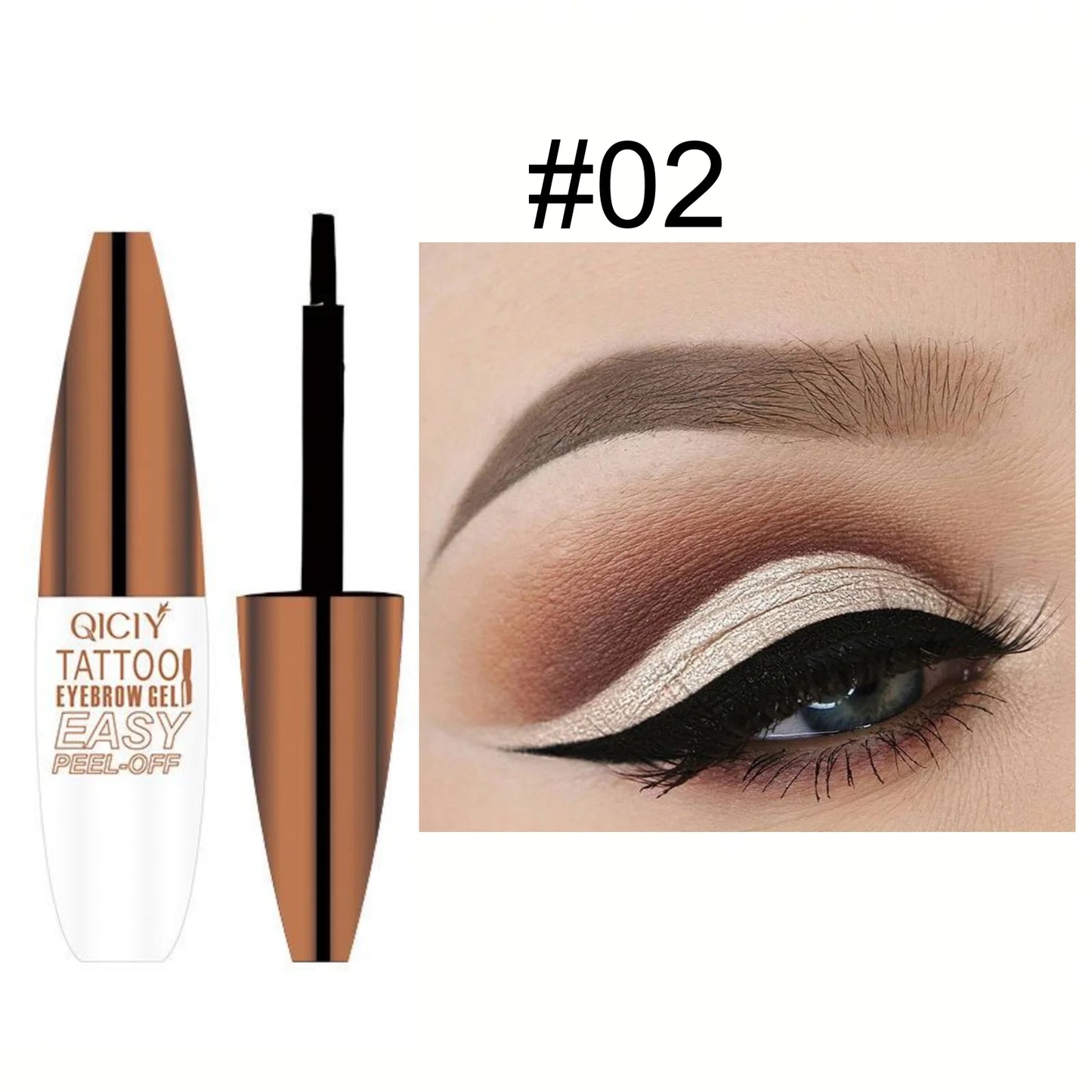 Peel-off Eyebrow Gel Tint Waterproof Grey Brown Lasting Non Smudge 3D Eyeliner Pen Natural Liquid Brow Tattoo Dying Cream Makeup