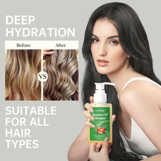 Batana Oil Shampoo and Conditioner Hair Strengthens Anti Loss Restore Damaged Cleansing Dandruff Control Hair Growth Shampoo