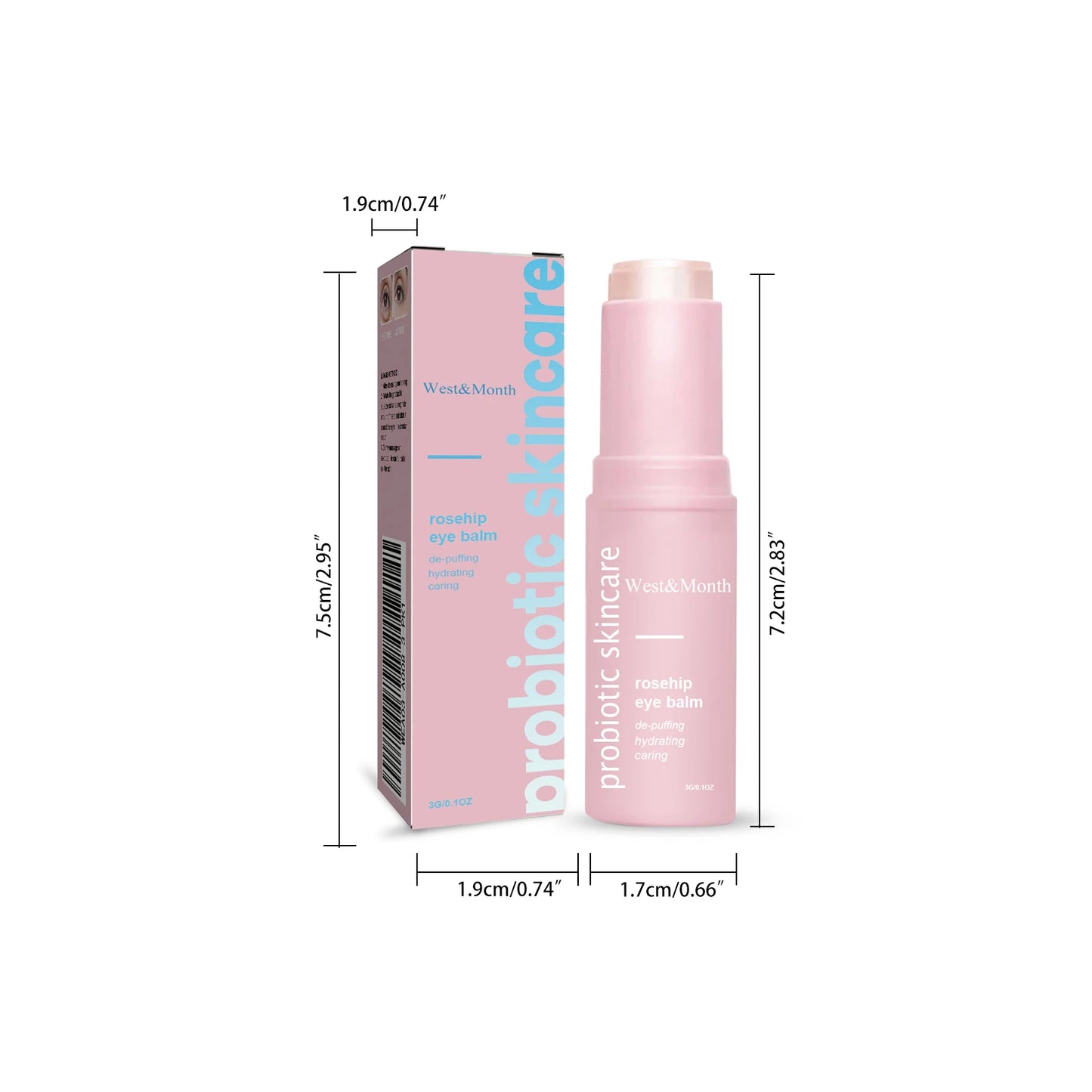 Women Extra Renewing Rosehip Eye Balm For Face Lifting Moisturizing Balm Stick Deep Hydration Moisturizer Eye Care