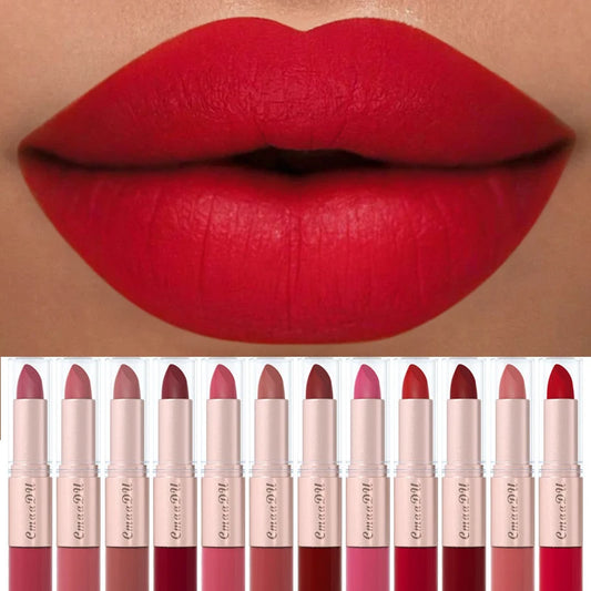 1/3Pcs Double Head Matte Lipstick Sexy Red Lip Gloss Set 2 in 1 Matte Lip Stick Non-stick Cup Lasting Waterproof Makeup Beauty