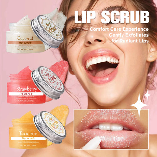 Lip scrub 50g brighten exfoliating lip raspberry vanilla coconut watermelon lip moisturizing gift for women