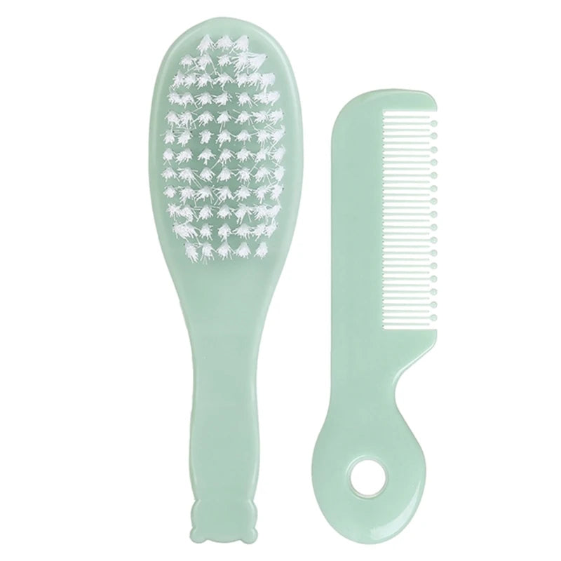 Baby Hair Brush & Comb Set Children Hair Brush Soft Nylon Bristle Cradle Caps Hair Brush for Toddler Infant Massage Dropship
