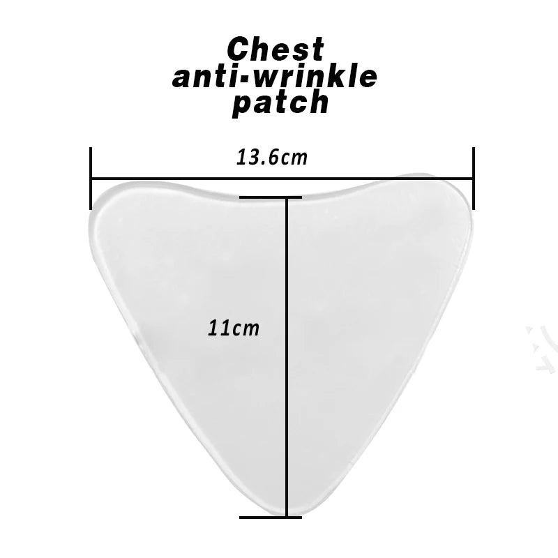 Reusable Soft Silicon Transparent Chest Sticker Anti Wrinkle Chest Pad Triangle Invisible Chest Patch Lady Cleavage Skin Care
