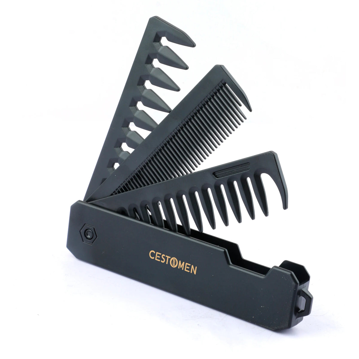 NEW Style 2 in 1 Pocket Folding Comb Barber Hair Clipper Combs Hair Styling Tools Professional Salon Wide Tooth Oil Head Comb