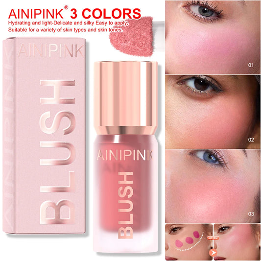 Matte Liquid Blush Cheek Tint Cheek High Pigmented Long Lasting Transfer-proof Multi-use Natural Flush No Cakey US Stock Y2K